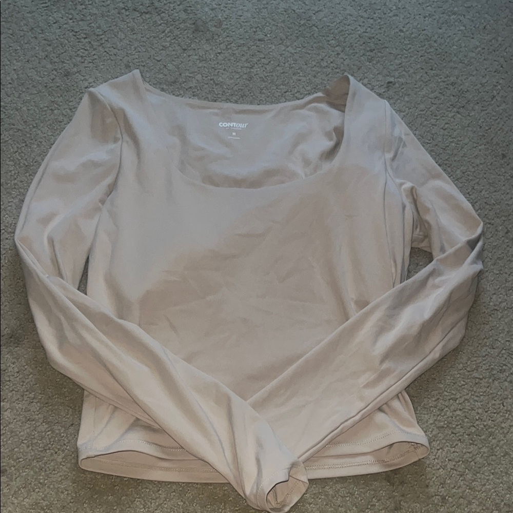PacSun White Fitted Long Sleeve Blouse